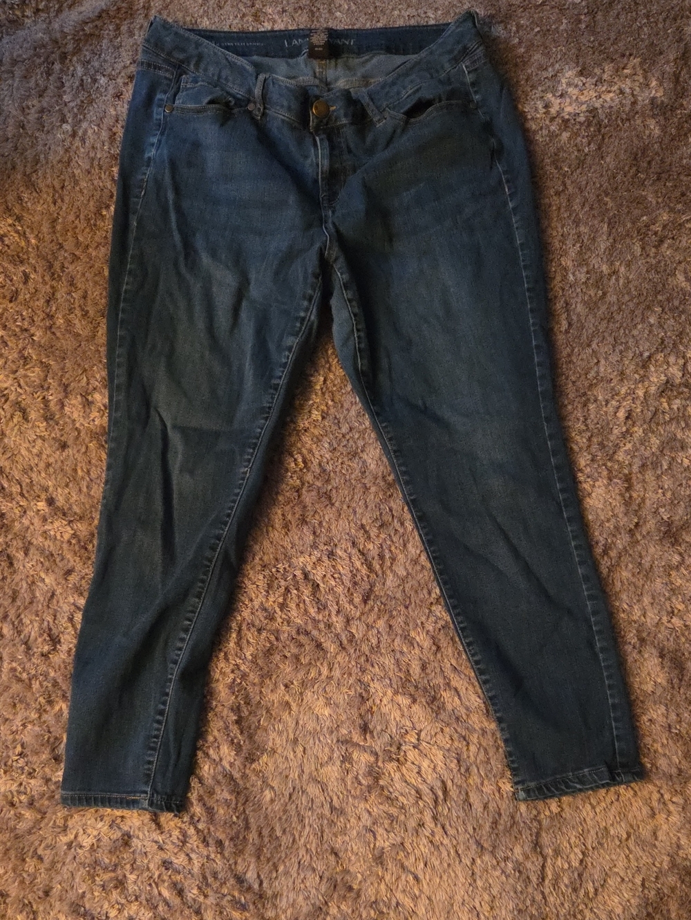 Lane Bryant Women's Skinny Jeans in Dark Blue Wash